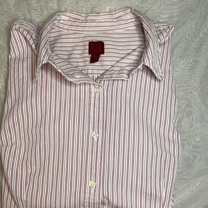 212 Women's Pink & White Long sleeve button shirt